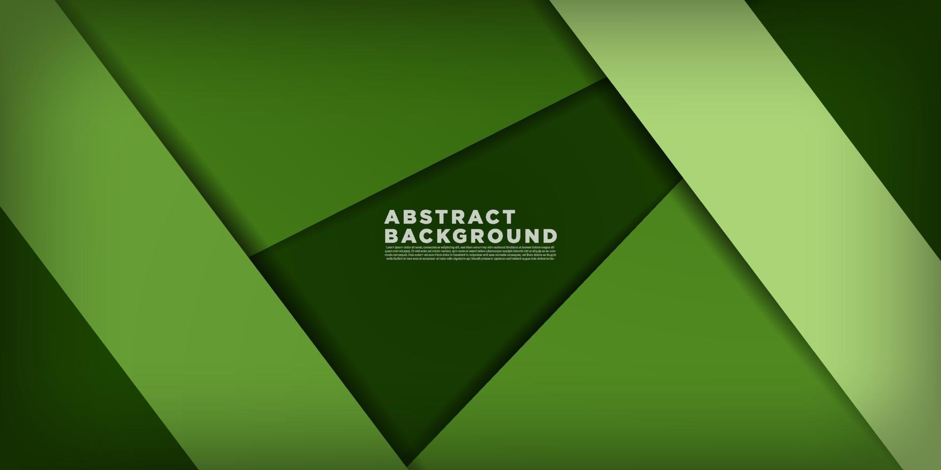 Modern abstract banner background for social media cover design, presentation background, tech banner dark green.papercut design.Eps10 vector