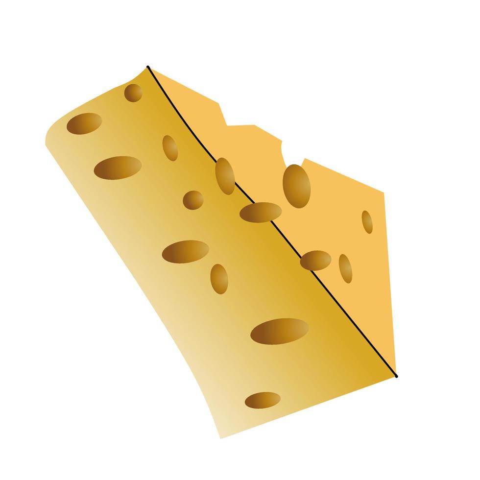 Ilustración de vector de queso amarillo