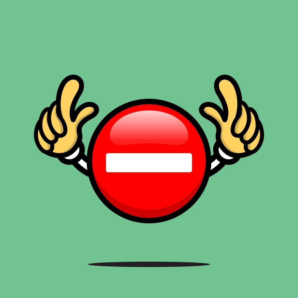Mascot design illustration collection Warning signs vector