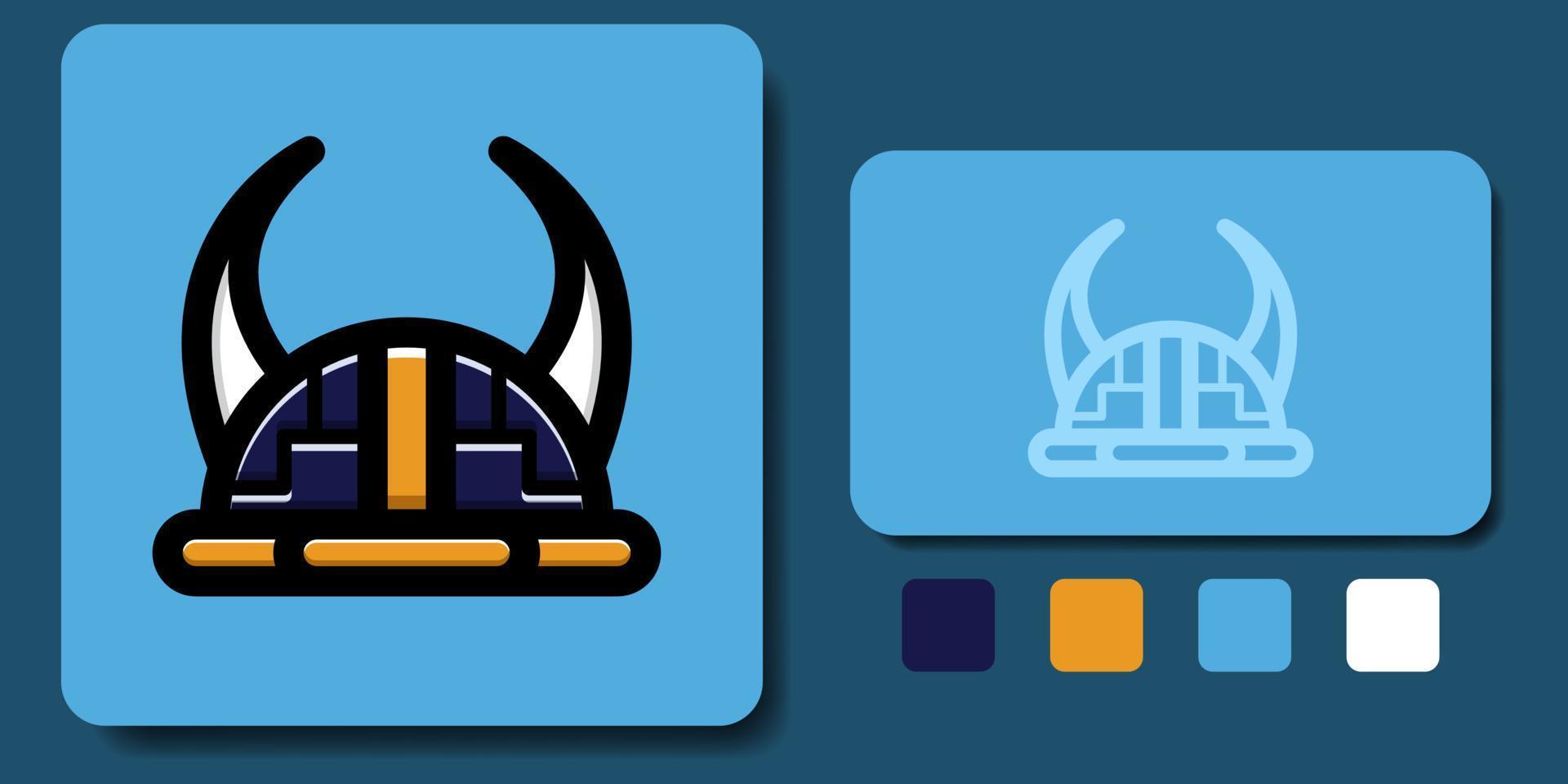Futuristic viking helmet mascot design illustration. Sports team mascot logo type illustration vector
