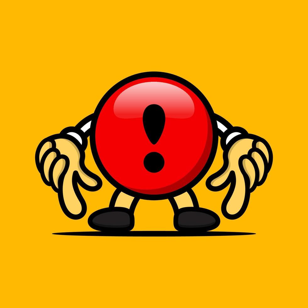 Mascot design illustration collection Warning signs vector