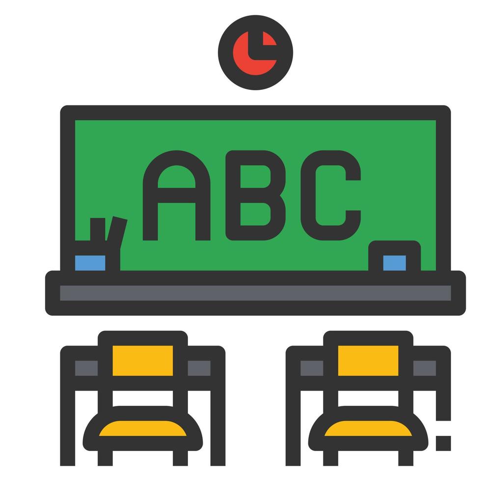 Classroom icon line vector .