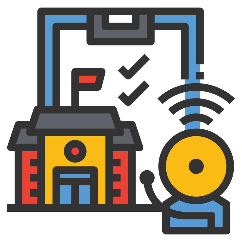 school bell icon vector .