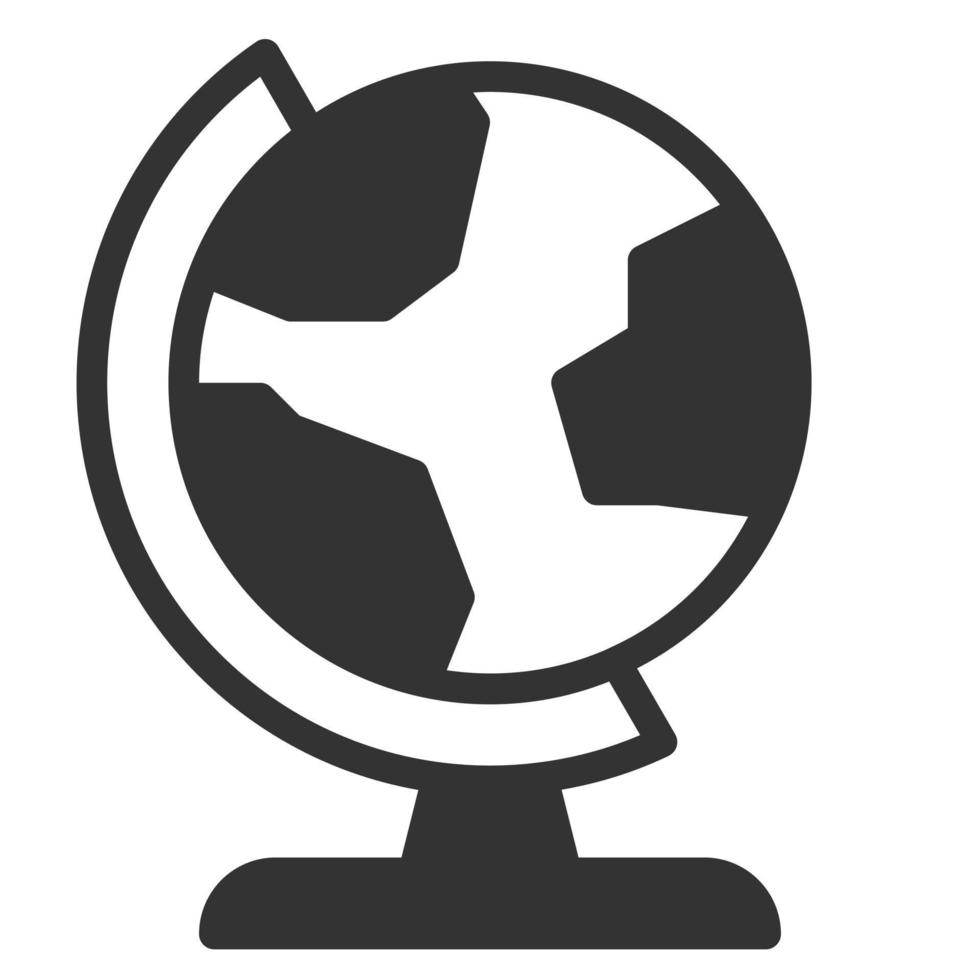 globo sólido icono vector ilustración