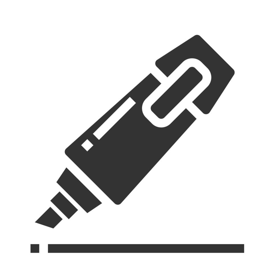 Highlighter Solid Icon Vector Illustration