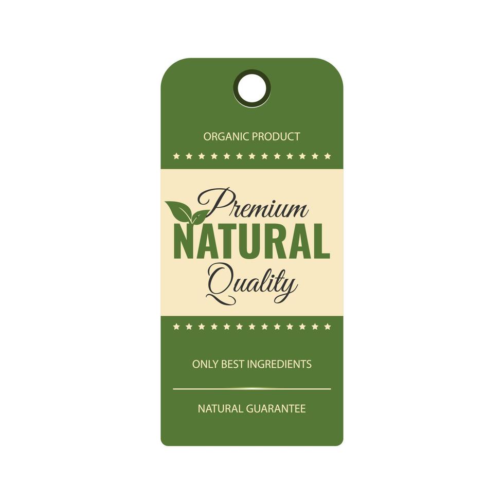 Organic food label and premium quality printable discount coupon. The concept of organic, natural products. vector