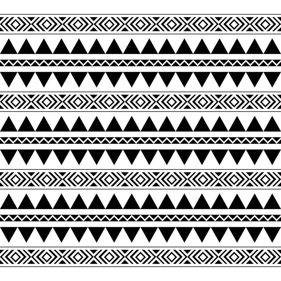 patrón geométrico tribal étnico sin costuras. fondo para tela, papel tapiz, plantilla de tarjeta, papel envolvente, alfombra, textil, cubierta. patrón hawaiano estilo tatuaje étnico vector