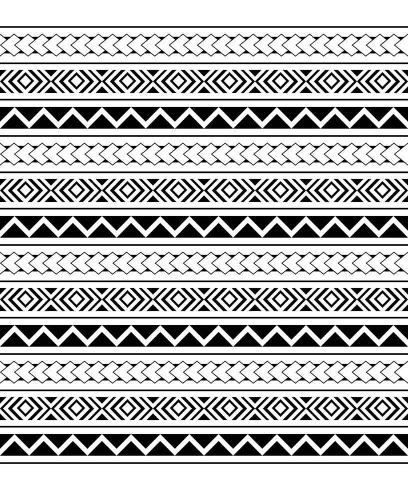 Geometric ethnic tribal seamless pattern. Background for fabric, wallpaper, card template, wrapping paper, carpet, textile, cover. ethnic tattoo style hawaiian pattern vector