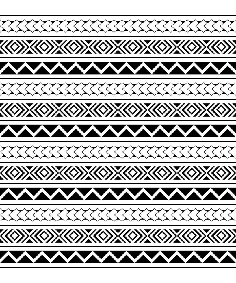 patrón geométrico tribal étnico sin costuras. fondo para tela, papel tapiz, plantilla de tarjeta, papel envolvente, alfombra, textil, cubierta. patrón hawaiano estilo tatuaje étnico vector