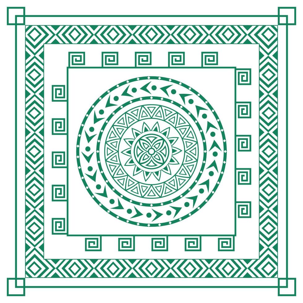 Tribal scarf pattern. Polynesian Maori style design for woman hijab, boho carpet, bandana, neckwear, batik, rug, shawl, pillow case. square pattern design style vector