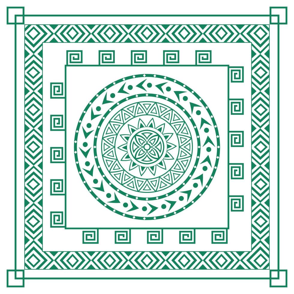 patrón de bufanda tribal. diseño de estilo maorí polinesio para mujer hiyab, alfombra boho, bandana, ropa de cuello, batik, alfombra, chal, funda de almohada. estilo de diseño de patrón cuadrado vector