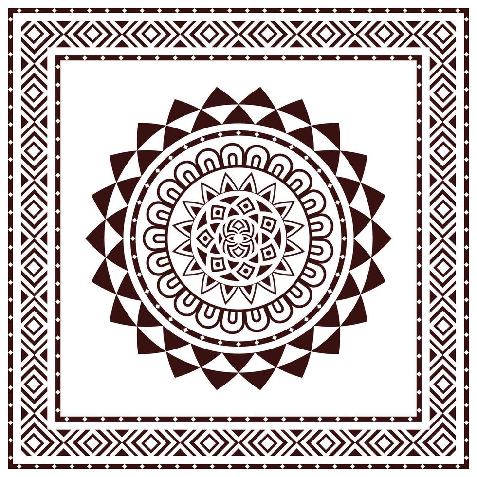 Tribal scarf bandana pattern. Polynesian Maori style design for woman hijab, boho carpet, bandana, neckwear, batik, rug, shawl, pillow case. square patter vector