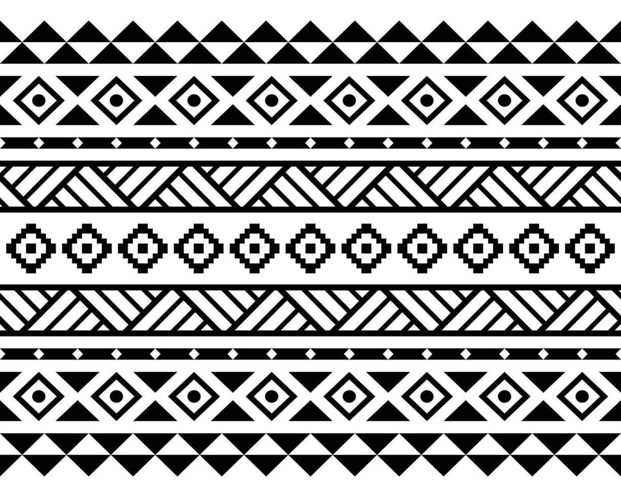 Polynesian Maori tribal aztec seamless pattern. Background for fabric, wallpaper, card template, wrapping paper, carpet, textile, cover. ethnic tattoo style pattern vector