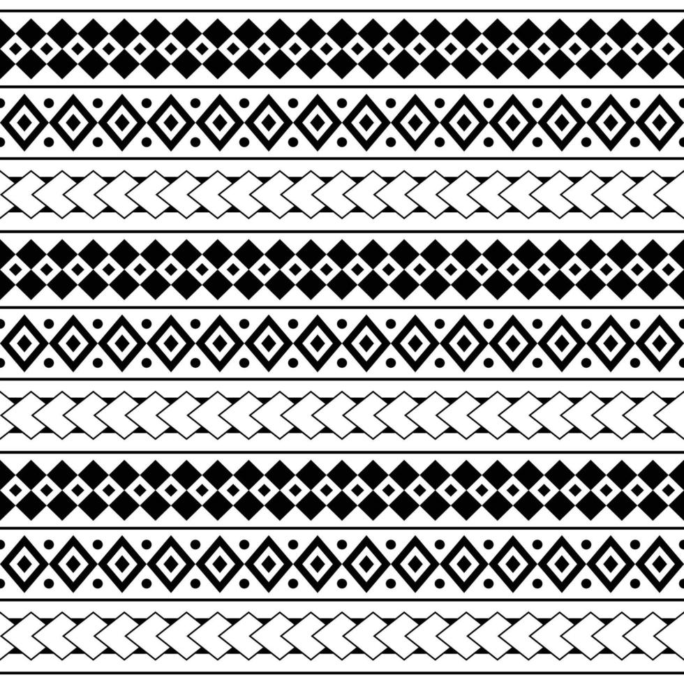 Polynesian Maori tribal aztec seamless pattern. Background for fabric, wallpaper, card template, wrapping paper, carpet, textile, cover. ethnic tattoo style pattern vector