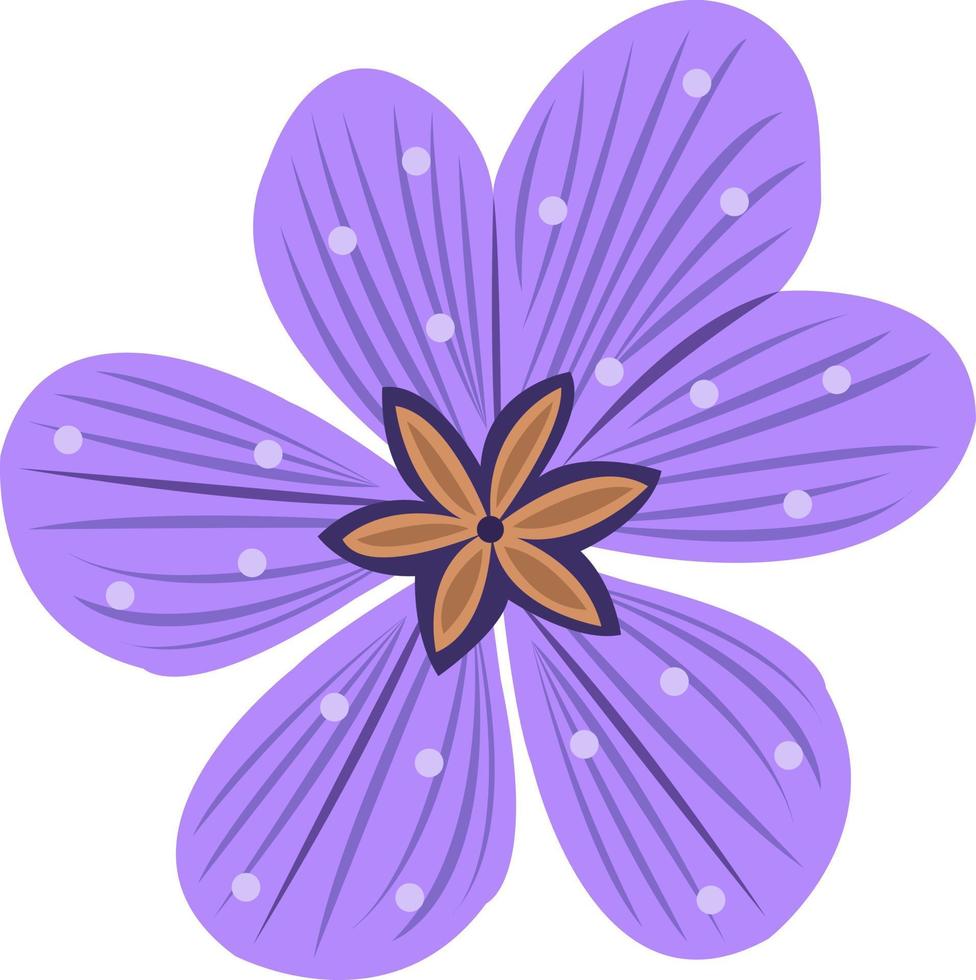 Fall Crocus flower vector illustration for graphic design and decorative element