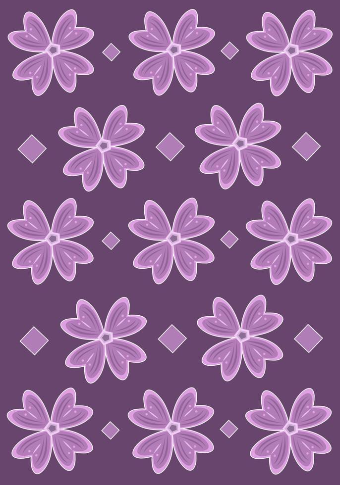 Common mallow flowers vector wallpaper for graphic design and decorative element