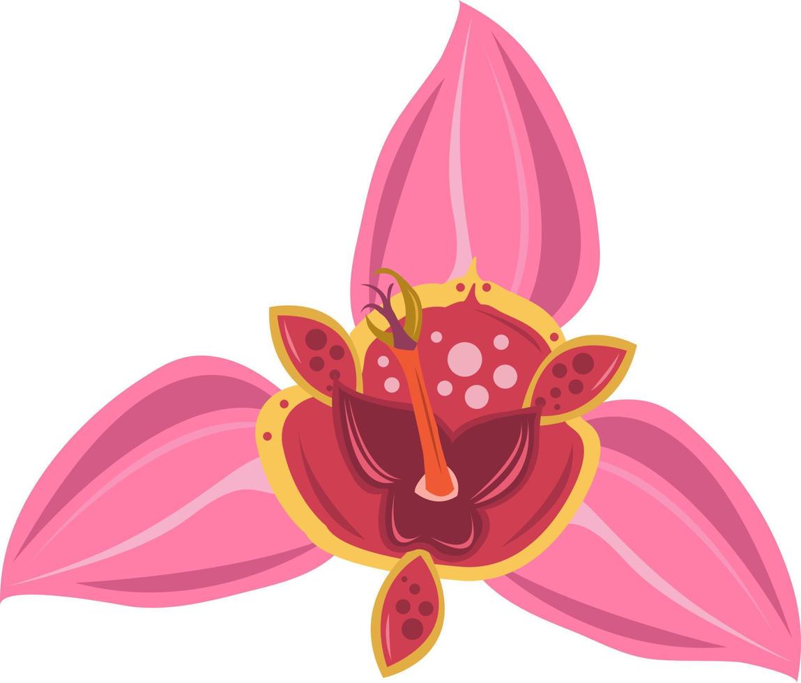 Tiger flower vector art for graphic design and decorative element