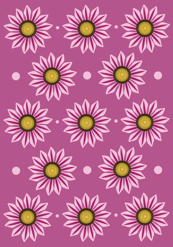 African daisy flowers vector wallpaper for graphic design and decorative element