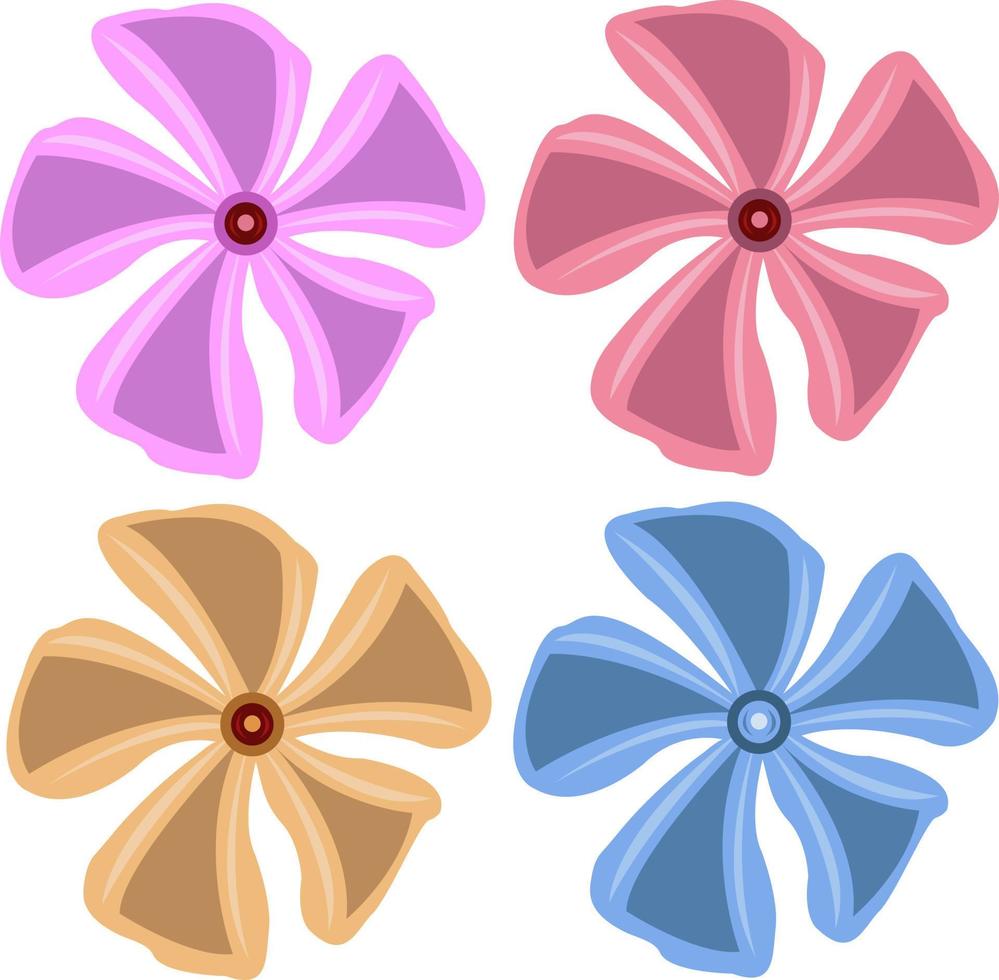 arte de vector de flor de catharanthus para diseño gráfico y elemento decorativo