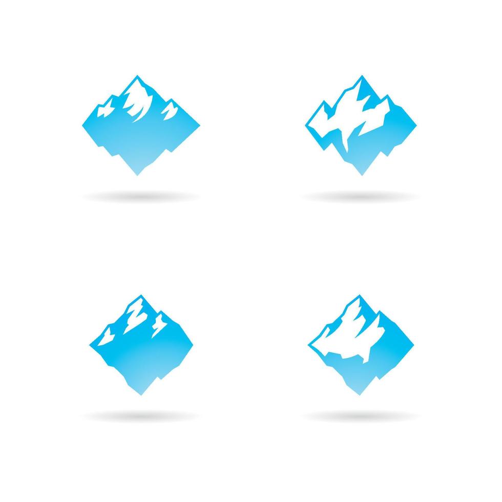 Iceberg Logo Illustration In Isolated White Background vector