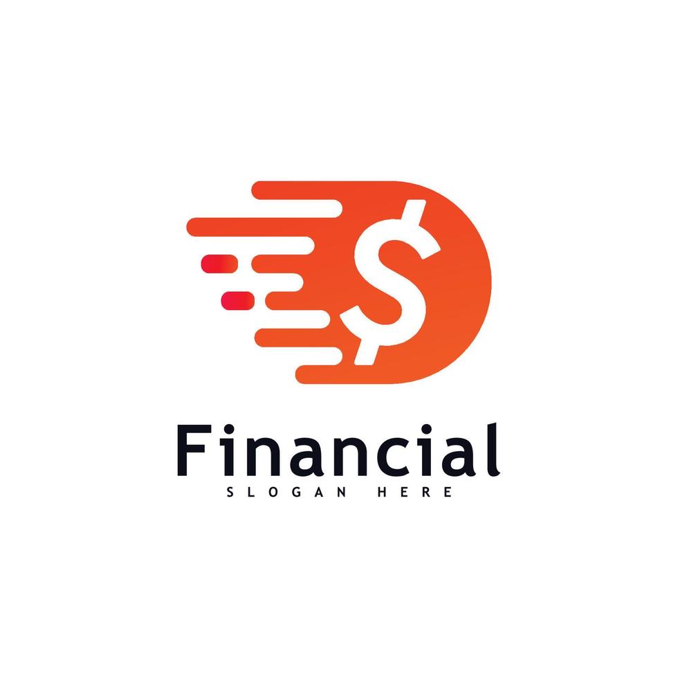 vector de concepto de diseño de logotipo de dinero. logotipo simple financiero o bancario