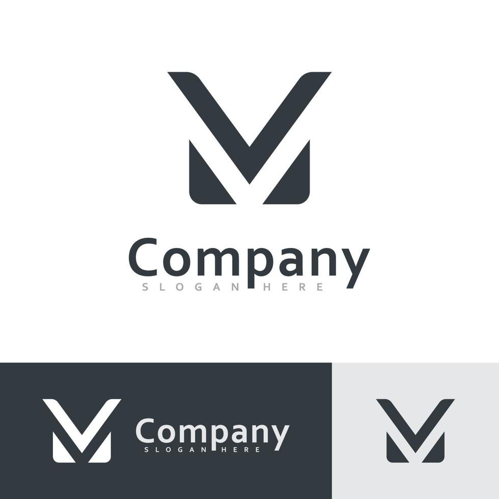 M and V  MV logo vector design, Creative initial logo vector design