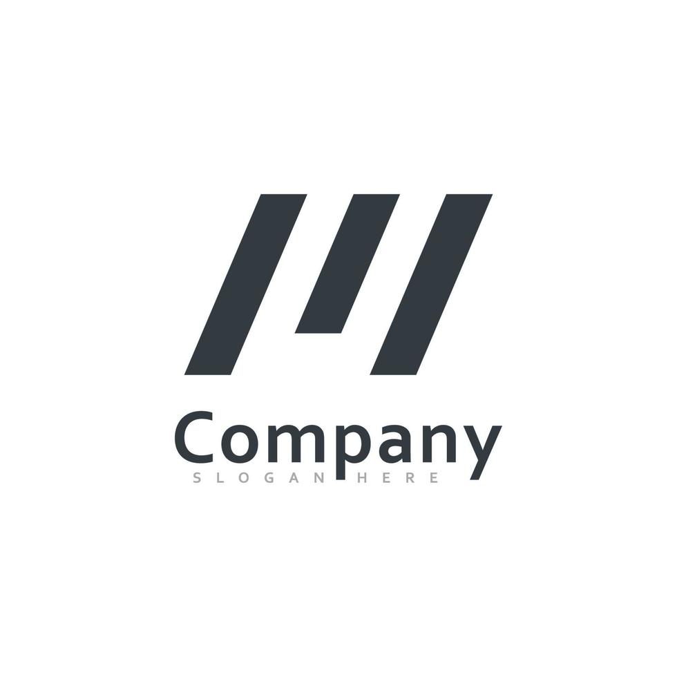 Diseño de vector de logotipo m, diseño de vector de logotipo inicial creativo