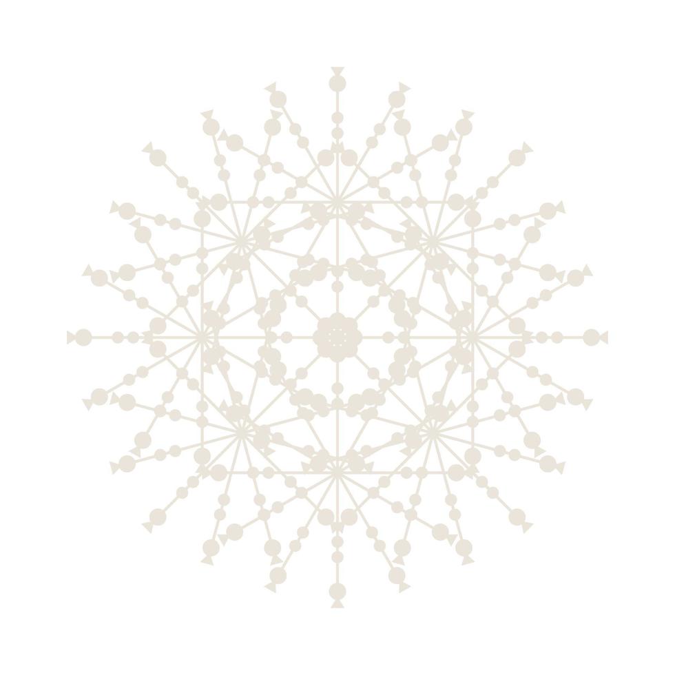 icono de símbolo de encaje de círculo redondo de mandala. plantilla de mandala oriental abstracta. icono de elemento elegante patrón arabesco estilo yoga vector