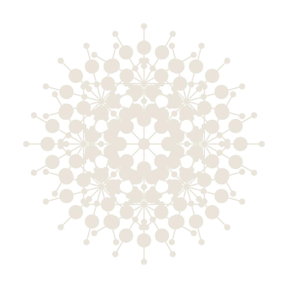 Mandala Round Circle Lace Symbol Icon. Abstract Oriental Mandala Template. Yoga Style Arabesque Pattern Elegant Element Icon vector