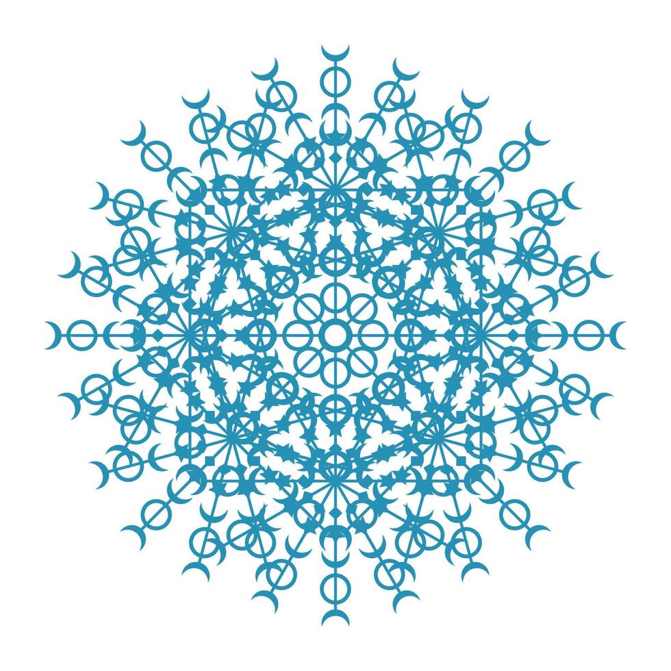 icono de símbolo de encaje de círculo redondo de mandala. plantilla de mandala oriental abstracta. icono de elemento elegante patrón arabesco estilo yoga vector