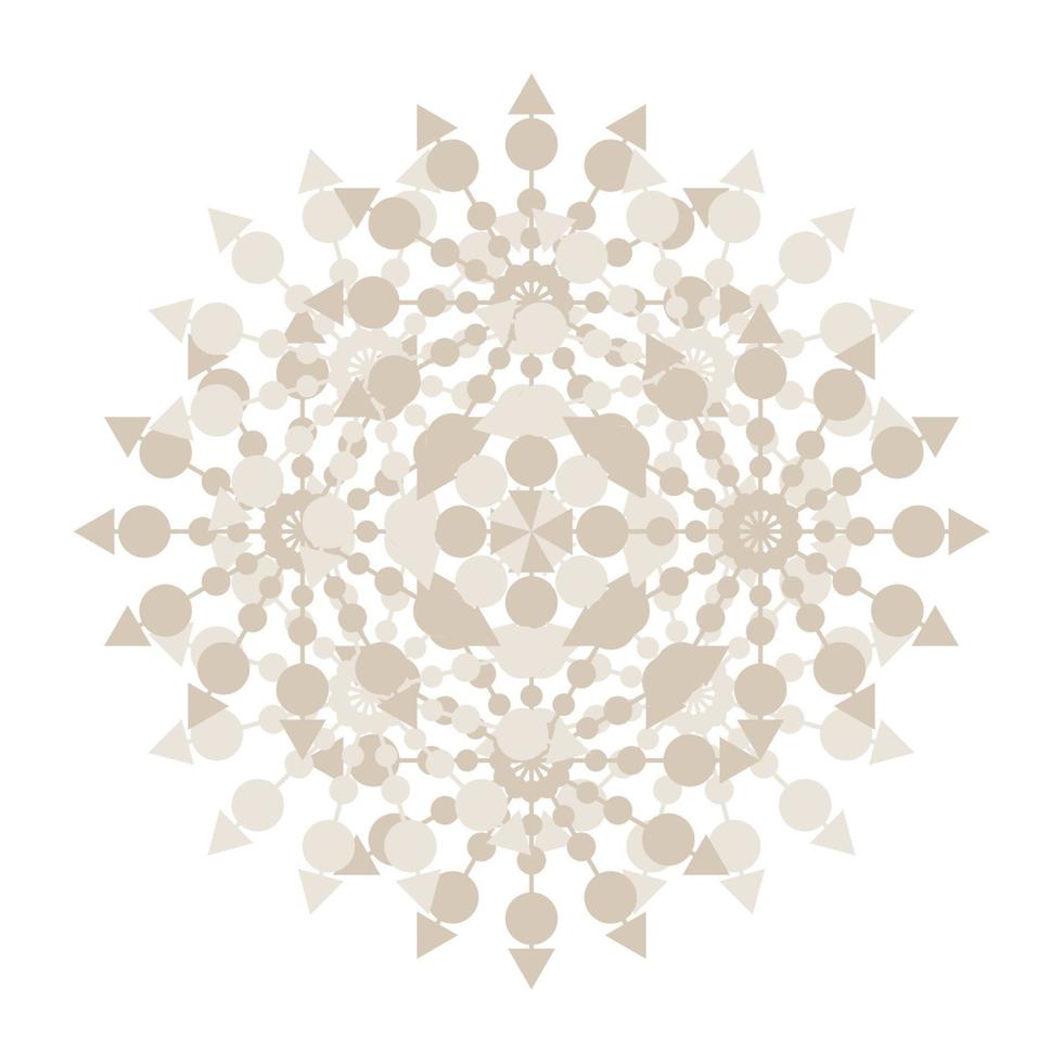 icono de símbolo de encaje de círculo redondo de mandala. plantilla de mandala oriental abstracta. icono de elemento elegante patrón arabesco estilo yoga vector