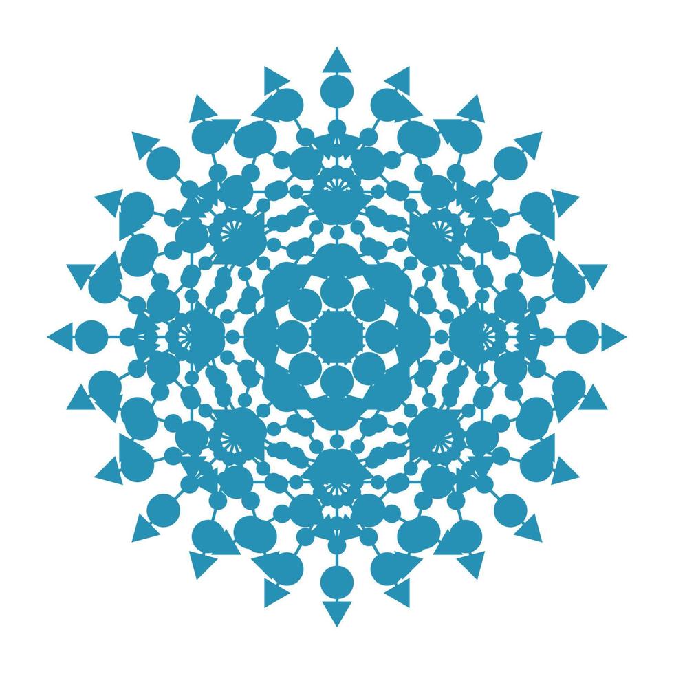 icono de símbolo de encaje de círculo redondo de mandala. plantilla de mandala oriental abstracta. icono de elemento elegante patrón arabesco estilo yoga vector