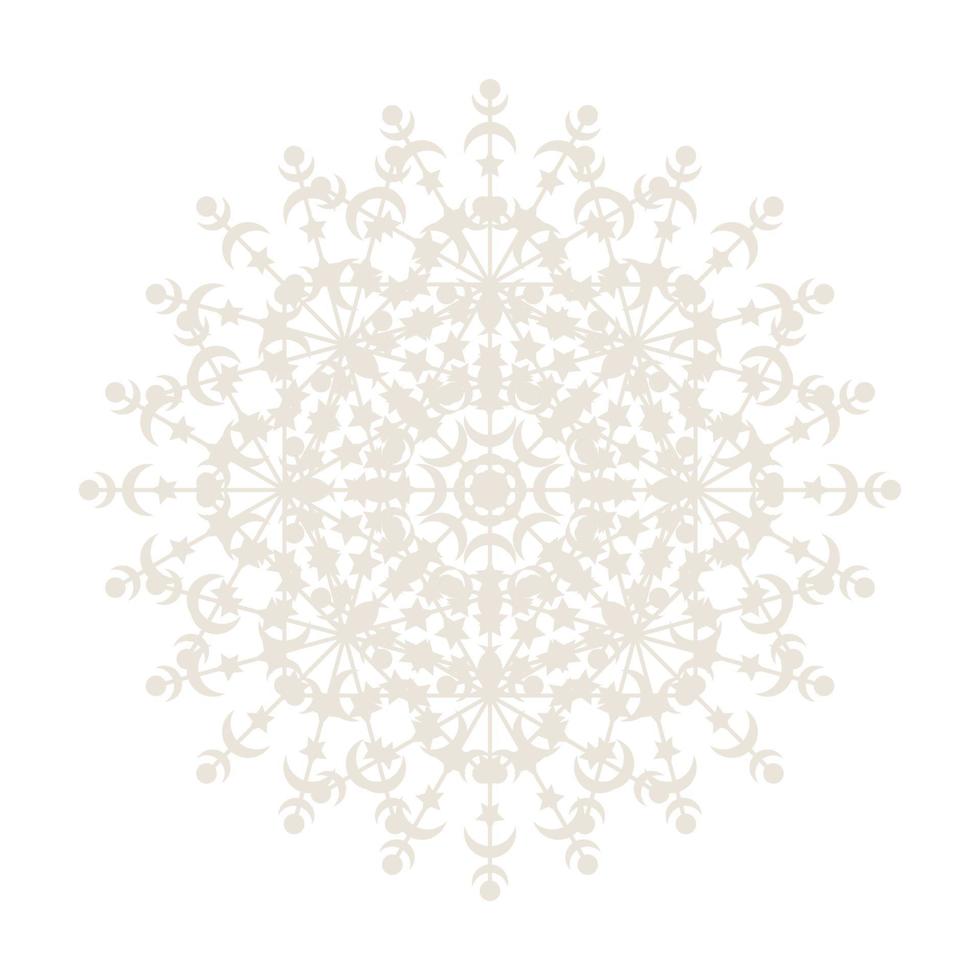 icono de símbolo de encaje de círculo redondo de mandala. plantilla de mandala oriental abstracta. icono de elemento elegante patrón arabesco estilo yoga vector