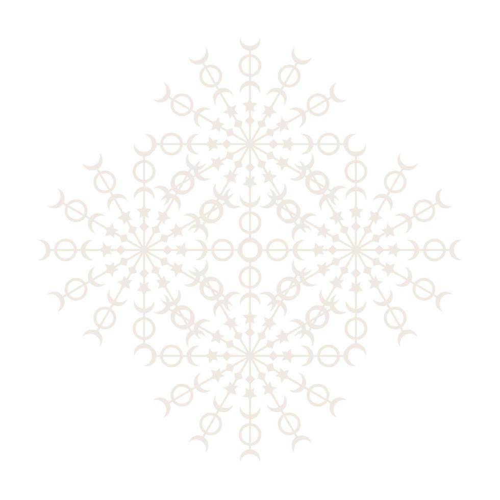 Mandala Round Circle Lace Symbol Icon. Abstract Oriental Mandala Template. Yoga Style Arabesque Pattern Elegant Element Icon vector