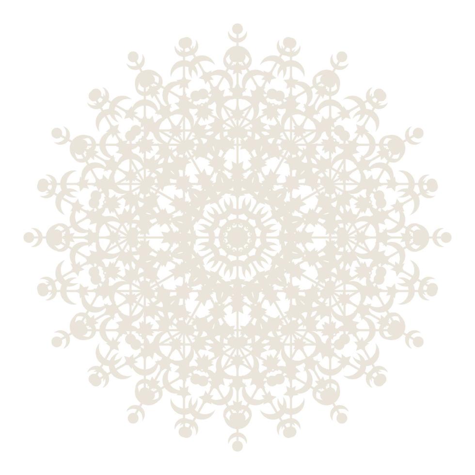 icono de símbolo de encaje de círculo redondo de mandala. plantilla de mandala oriental abstracta. icono de elemento elegante patrón arabesco estilo yoga vector