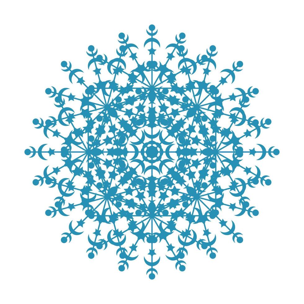 icono de símbolo de encaje de círculo redondo de mandala. plantilla de mandala oriental abstracta. icono de elemento elegante patrón arabesco estilo yoga vector