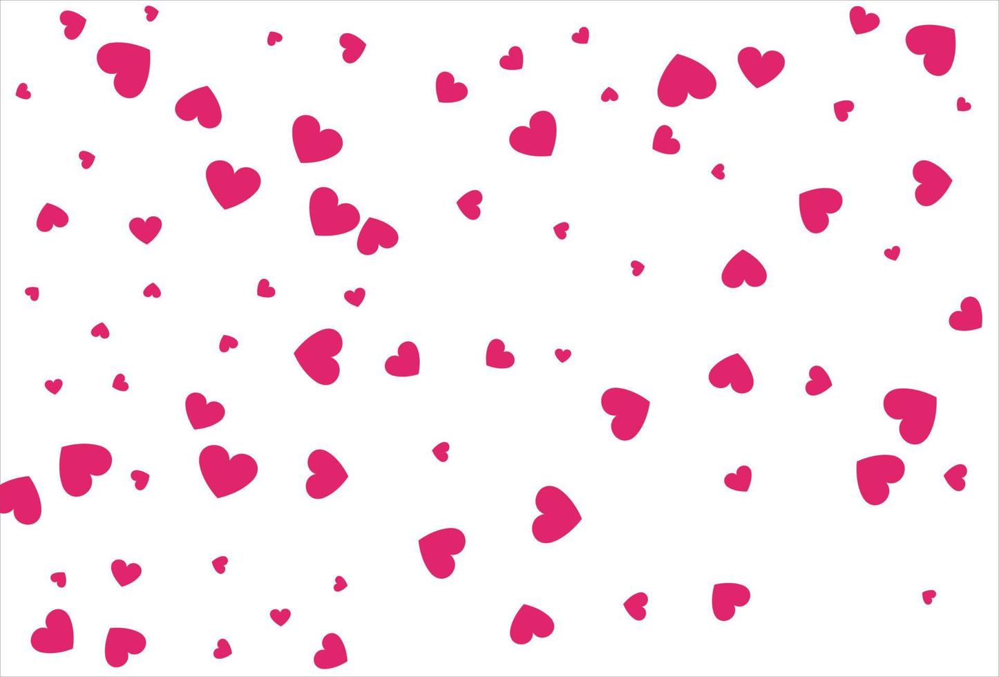 Red heart background. Love confetti background vector