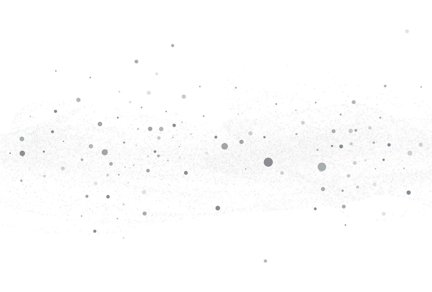 Cloud of confetti, light silver glitter round vector