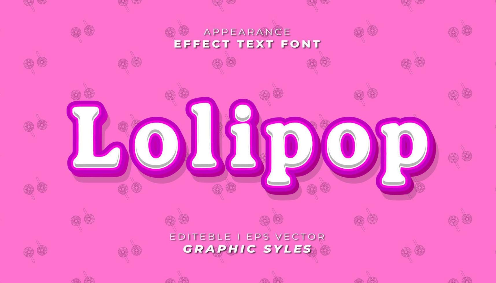 text effect font 3D color. vector