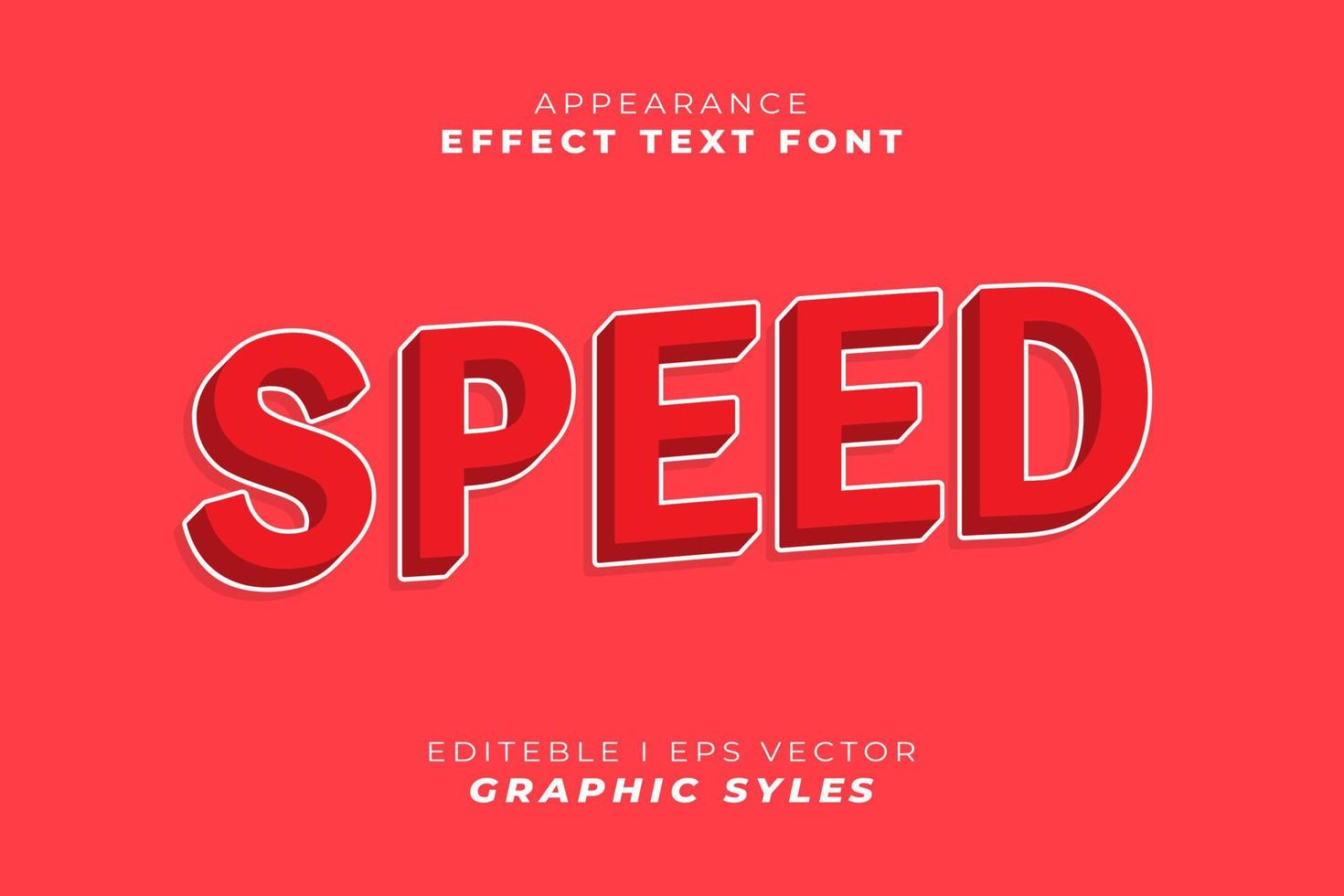 text effect font 3D color. vector
