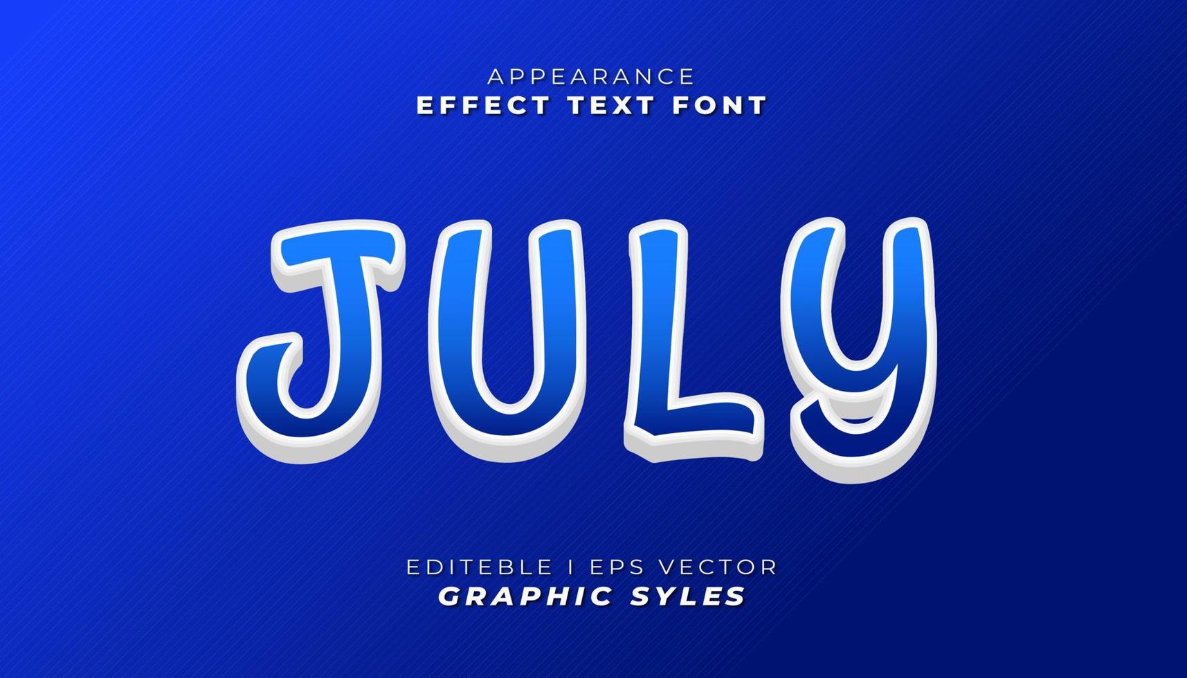 text effect font 3D color. vector