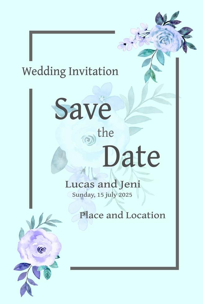 wedding invitation flyer template vector