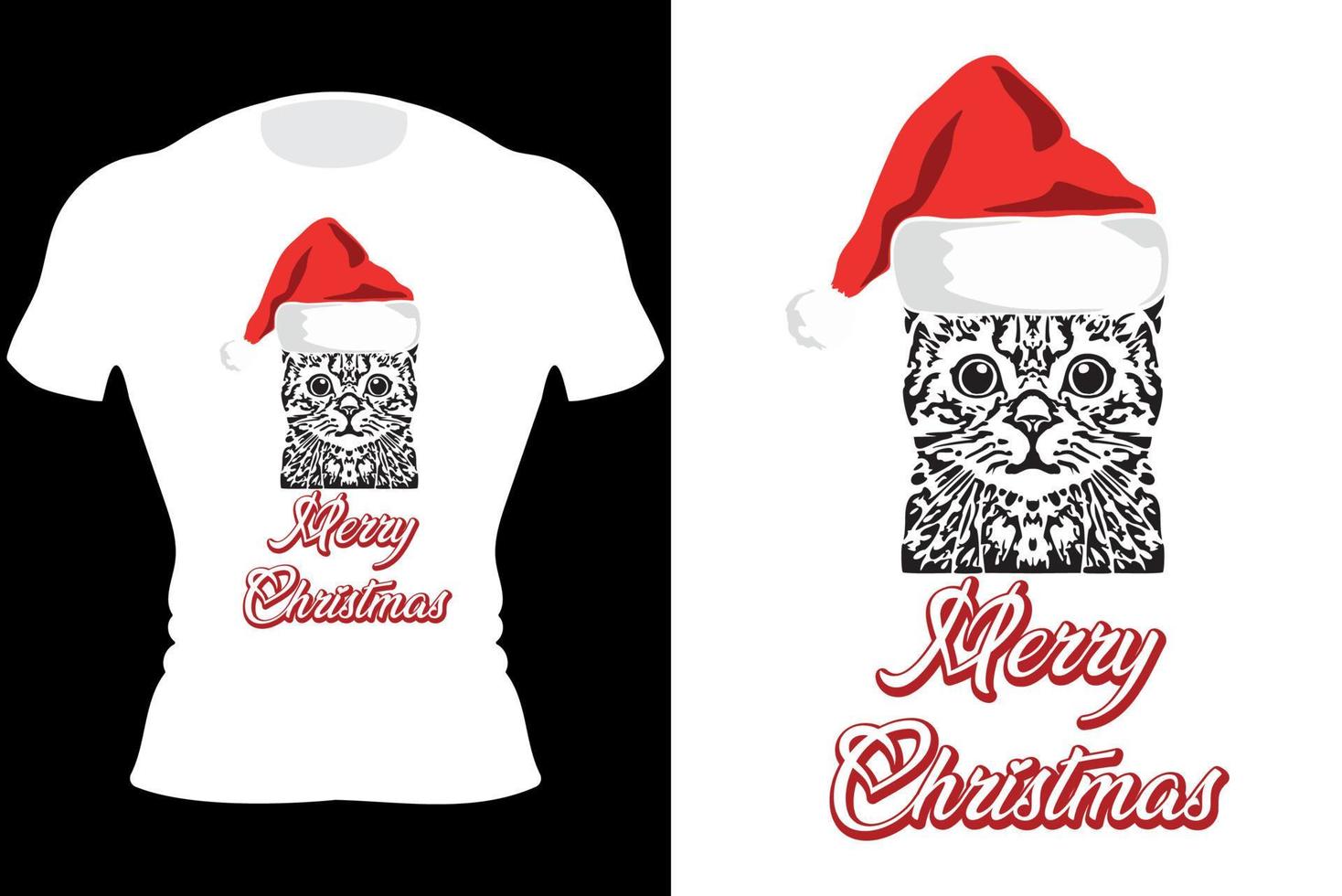 Merry Christmas Typography T-Shirt Design vector