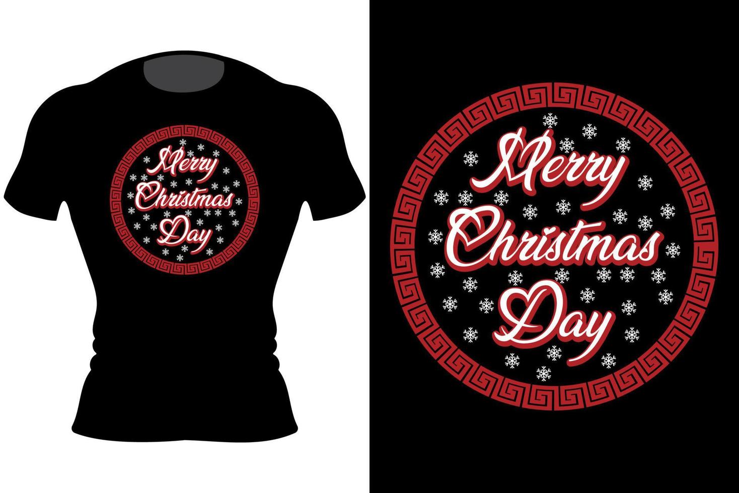 Merry Christmas Typography T-Shirt Design vector