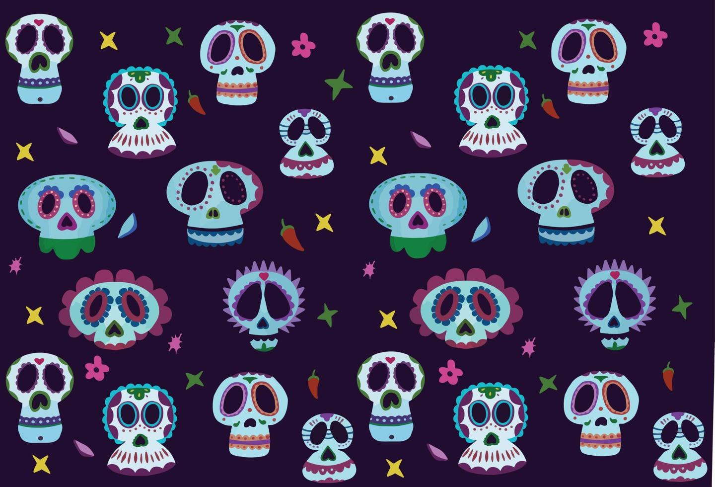 Día del marco de calaveras muertas. ilustración vectorial vector