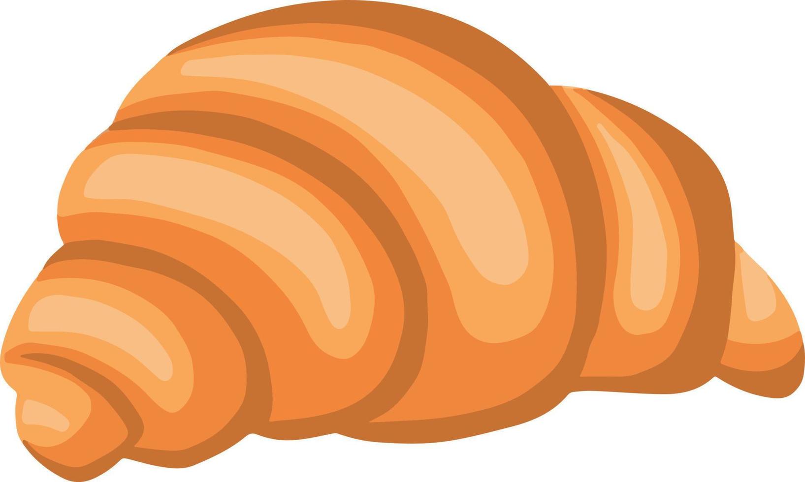 croissant, pastry dessert, hand-drawn illustration vector