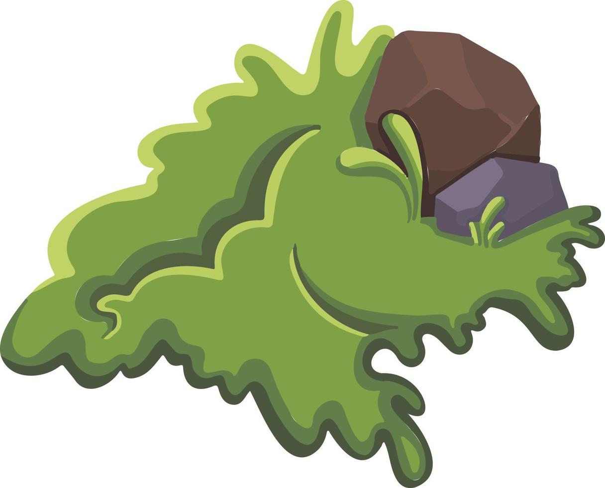 grass green plant freehand drawing vector cartoon style