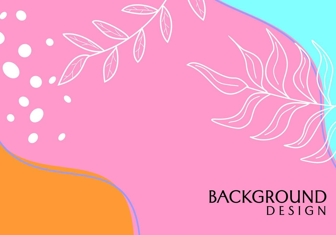 pink natural theme banner with hand drawn flower background vector