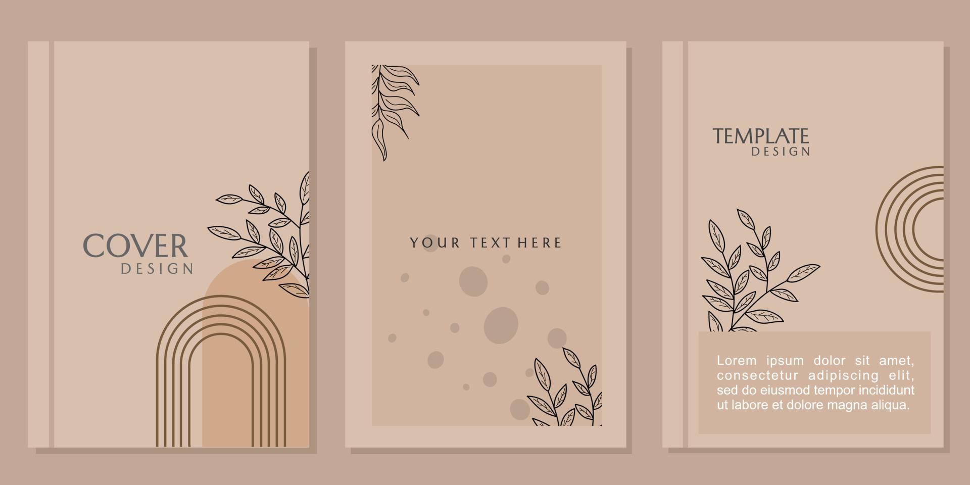 brown, tropical boho, decorative, pastel, natural, scandinavian, feminine, boho aesthetic, minimalism, aesthetic, bohemian leaves, bohemian, leaves, style, retro, floral, set, organic, elegant vector