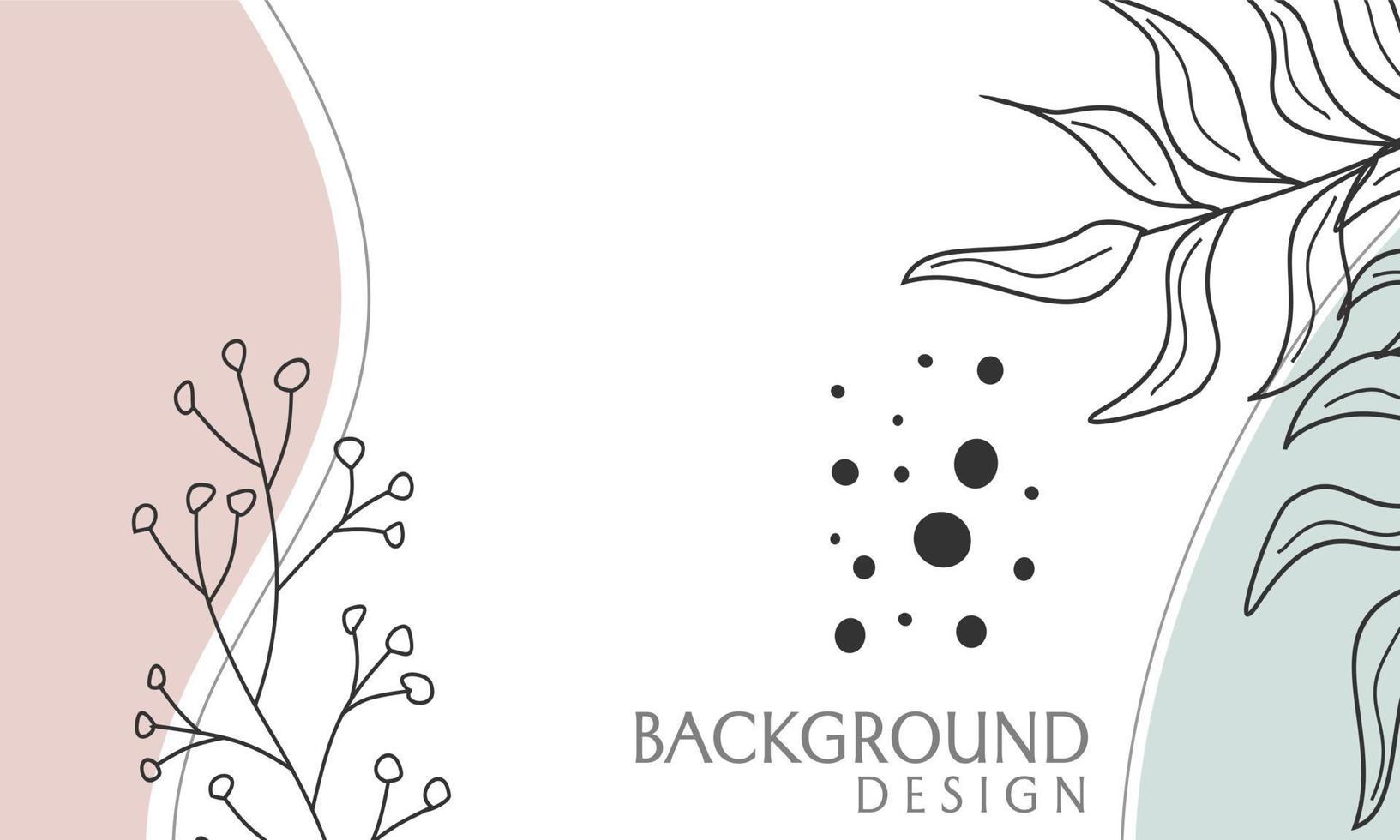 banner vector design. pastel color background with floral hand drawn ornament. beautiful and elegant design
